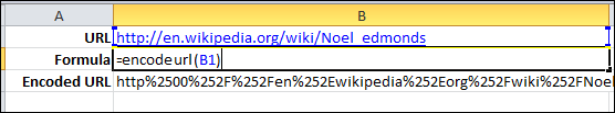 encoding in excel