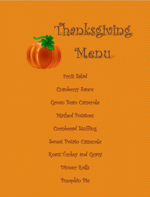 A Thanksgiving Menu for Everyone - Onsite Software Training from Versitas