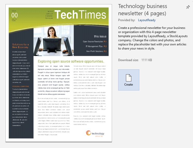 microsoft publisher newsletter templates